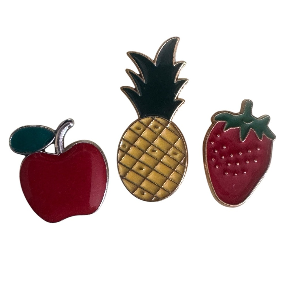 Fruit-Themed Enamel Pin Set - Picture 2 of 4